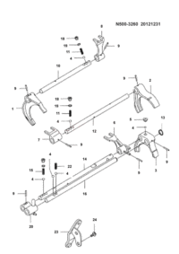 24526042-Fork assy-three/four
