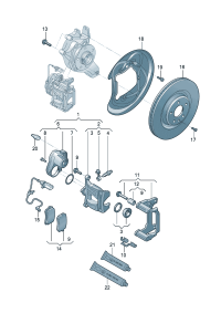 80D615403-Caliper assy, band Servo motor