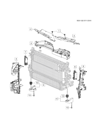 42576072-Deflector, radiator air, upper
