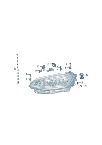 51G941035-LED HEADLIGHT/718 BOXTER