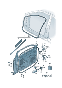80A831051P-Door assy-rr, lh Location for common use: