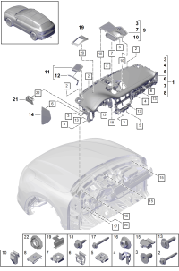 9Y1857003N-Finisher, instrument panel  Deprecated parts