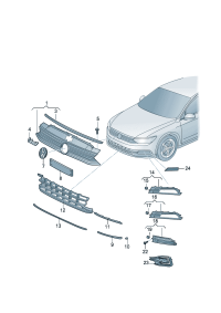 3GD853651T-GRILLE RADIATOR