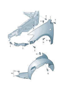 34G809957-WHEEL HOUS/VW /BORA/1998