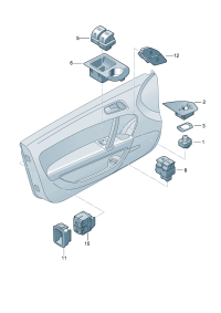 8J29595216PS-Bracket, instrument panel mounting For power window glass regulator