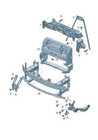 89G805594A-Bracket, frt w/water Bracket, cooler