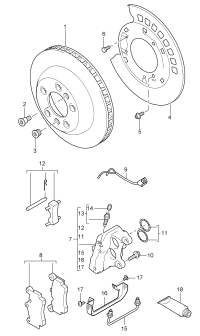 95535242142-Caliper mtg, w/o u200c pad Silvery Porsche panamera: