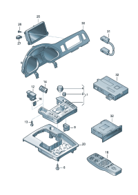 4L0919610-Multi-media interface-MMI- Operating unit