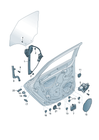 8VD839461-WINDOW WINDER LH FRT/A6