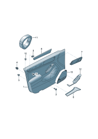16D867012EKXM-Finisher, door (ti black)
