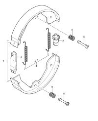 95535292500-Pad assy-brake Servicekit It consists of the following: Shoe & pad kit Porsche panamera: R