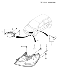9021629-Lamp (incl 4), fog
