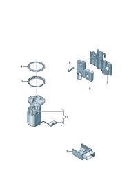 5Q0919051BH-Fuel delivery unit & Display, fuel level Sensor   Cooperate as needed:    D-12.01.