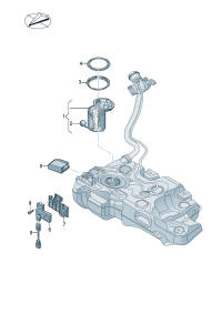 5Q0919051AA-Fuel delivery unit & Display, fuel level Sensor   Contains: Filter-fuel     D-