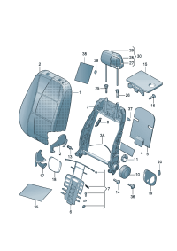 1TD881805LRDR-Back cover-leather (beige)