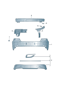 5DL807417-Bumper, with bracket & Finisher