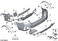 51128096492-Finisher of the rear bumper lower