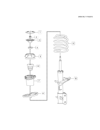 42606473-Cover, front suspension strut mounting