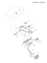 11035631-Grommet-brake pedal strut