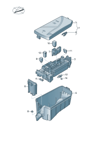 2Q0941828D-Bracket, fuse Holder, relay Box, electric   D  -15.06.2020
