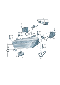 4G8941773J-LED HEADLIGHT/718 BOXTER