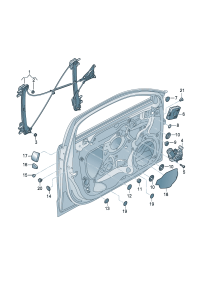 8VD837461-WINDOW WINDER LH FRT/A6