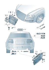 4E0853651AE-GRILLE, RADIATOR