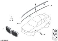 51135A20763-SHADOW-LINE RADIATOR GRILLE WITHOUT A CAMERA