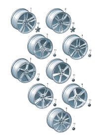8S0601025F-Wheel rim-aluminium alloy  Colour code: