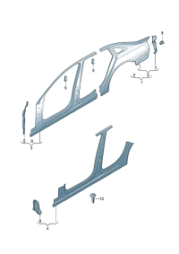 8WD810075-Frame, quarter panel