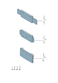 8V3807287E-Bracket, license plate