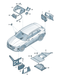 4K4907108-Control unit, for driver Accessory system