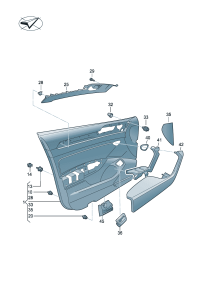3GD867410T-Garnish, for door Finisher