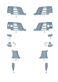 4M0807682DGXE-Grille, air deflector