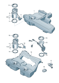 1K0919051CL-Fuel delivery unit & Display, fuel level Sensor   Porsche panamera: