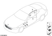 51137449424-SHADOW-LINE RADIATOR GRILLE WITHOUT A CAMERA