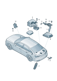 8W5959107D-Control unit, for rear hatch cover D  -06.09.2021