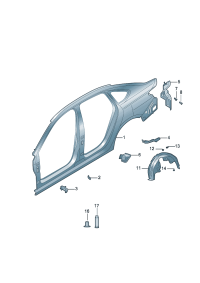19D813319-Bracket assy-tail lamp