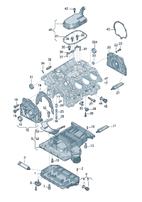 06C103604C-W/opening, oil level sensor Piece-oil pan lwr
