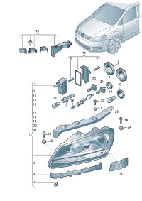 7N1941005C-TOUAREG H/L ECE / ELECTRIC W/S MOTOR [10-13] NORMAL [H7/H15/WY21W/W5W]