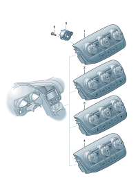 420820043E-Climatronic auto blankg Tone & amp; Display Unit   For belt seat & back Models of heatin
