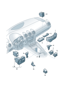 8J0927137A5PR-Switch, multi control (ghost (black))