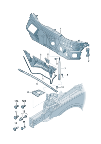 80A819523C-Channel, drain Cowl top