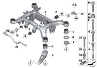 33316798545-Member, rear axle frame