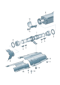 4E4521101F-Propeller shaft For w/belt extension The model of