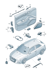 4FD947105A-Lamp assy-interior