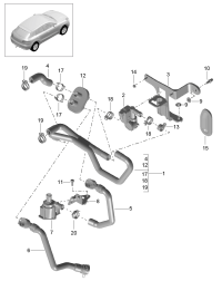 8R0819332G-Coolant hose Oil inlet Water pump