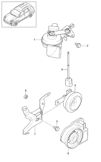 95863510705-HORN TRUMPET 12V 400/500HZ VW