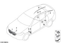 51138079727-SHADOW-LINE RADIATOR GRILLE WITHOUT A CAMERA
