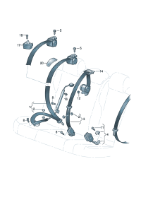 3CD857805RAA-S/belt assy -3 Atm & s/belt tensioner  Check this item (black)